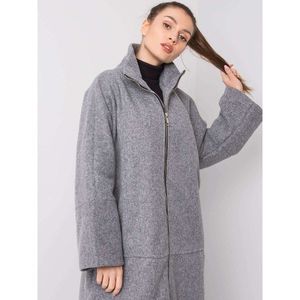 Gray coat with wide sleeves vyobraziť