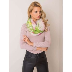 Dark pink and green scarf with a print vyobraziť