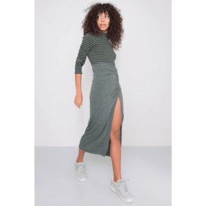 BSL Green women´s skirt with a slit vyobraziť