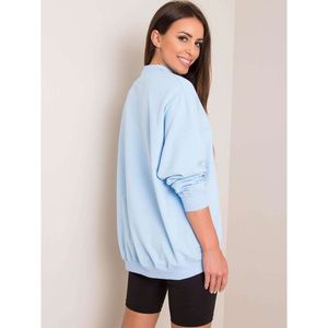 Basic light blue cotton sweatshirt vyobraziť
