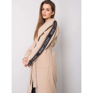 Ladies´ beige coat with a belt vyobraziť