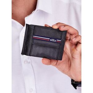 Men´s black leather wallet with an external compartment vyobraziť