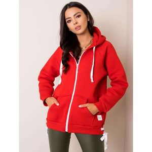 Red zip up hoodie vyobraziť
