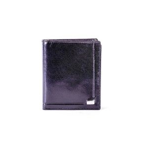 Natural black leather wallet with embossing vyobraziť