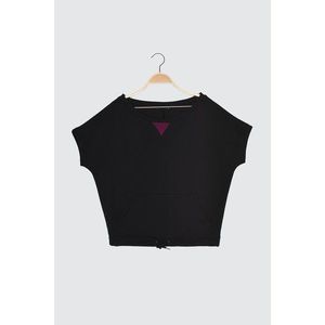 Trendyol Black PocketEd Assynx Knitted Sweatshirt vyobraziť