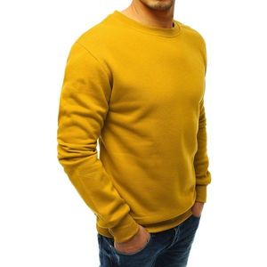 Men's plain plain sweatshirt mustard (bx4193) vyobraziť