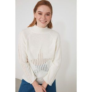Trendyol Ekru Bosphorus and Knitting Detailed Knitwear Sweater vyobraziť
