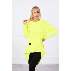 Sweatshirt with long back and hood yellow neon vyobraziť