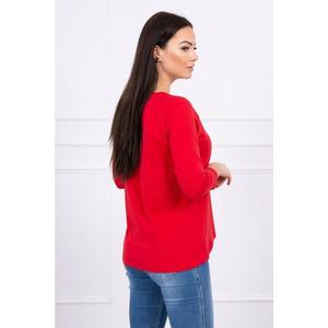 Blouse with printed Amour red S/M - L/XL vyobraziť