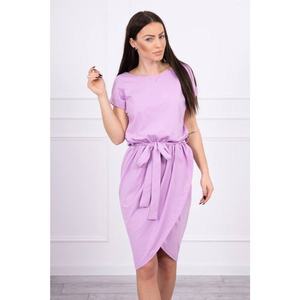 Tied dress with an envelope-like bottom purple vyobraziť
