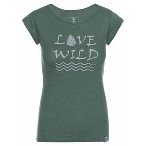 Women's cotton t-shirt Flori-w khaki - Kilpi vyobraziť