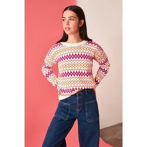 Trendyol Multicolored Jacquard Knitwear Sweater vyobraziť