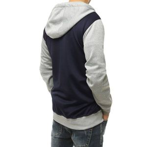 Men's zipped hooded sweatshirt light gray BX4850 vyobraziť