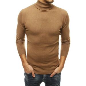 Men's camel turtleneck WX1530 sweater vyobraziť
