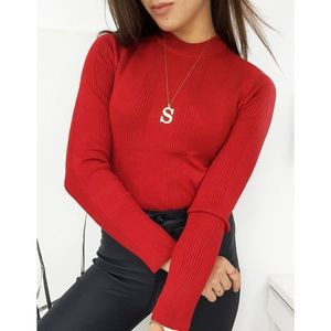 Women's high neck sweater LILIANA red MY0904 vyobraziť