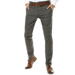 Dark gray herringbone men's trousers UX2841 vyobraziť
