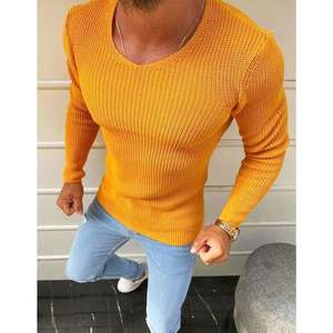 Yellow men's pullover sweater WX1590 vyobraziť