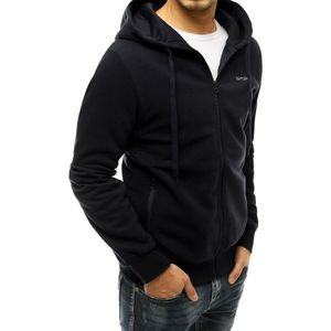 Black men's zipped hoodie BX4891 vyobraziť
