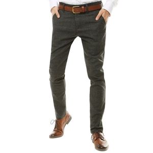 Dark gray men's checked trousers UX2837 vyobraziť