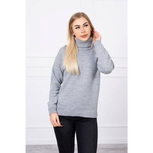 Sweater with a turtleneck gray vyobraziť