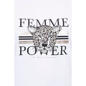 Blouse with printed Femme white S/M - L/XL vyobraziť
