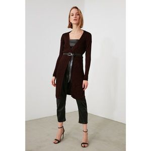 Trendyol Burgundy Slit Detailed Knitwear Cardigan vyobraziť