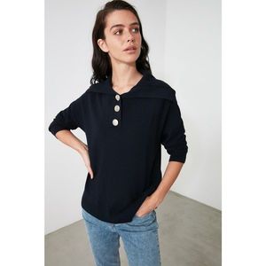 Trendyol Navy Button Detailed Knitwear Sweater vyobraziť