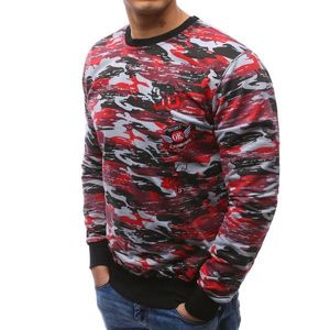 Red and gray men's camo sweatshirt BX3463 vyobraziť