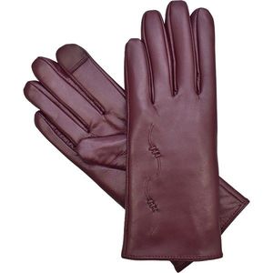 Semiline Woman's Women Leather Antibacterial Gloves P8205-3 Crimson vyobraziť