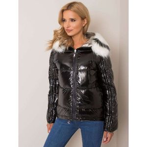 Black, reversible winter jacket with fur vyobraziť