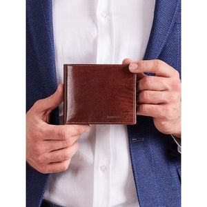 Men´s brown horizontal leather wallet vyobraziť