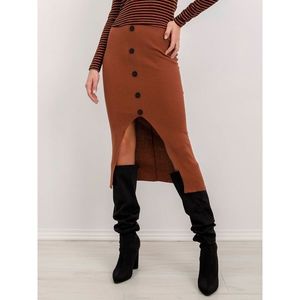 Striped skirt BSL light brown vyobraziť