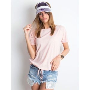 Pink cotton melange t-shirt vyobraziť