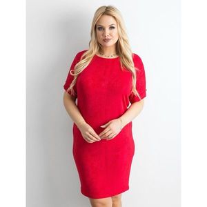 Red PLUS SIZE straight cut dress vyobraziť