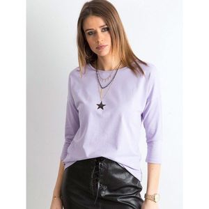 Basic blouse with 3/4 sleeves, light purple vyobraziť