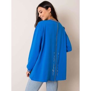 Women´s blue sweatshirt with applications vyobraziť