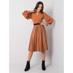 Pleated brown skirt vyobraziť