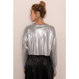Silver short BSL blouse vyobraziť