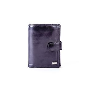 Men´s black leather wallet with a latch vyobraziť