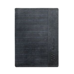 Leather men´s wallet with an embossed pattern, dark blue vyobraziť