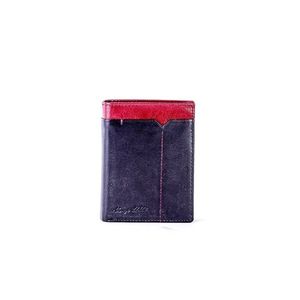 Black and burgundy wallet for a man with a decorative finish vyobraziť