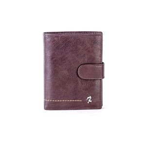 Brown leather wallet with snap closure vyobraziť
