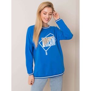 Blue sweatshirt with a print vyobraziť
