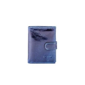 Leather wallet with navy blue embossing vyobraziť