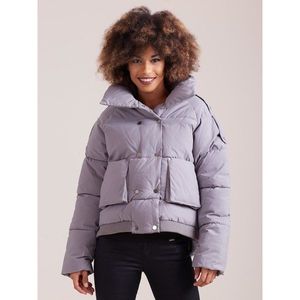 Short gray winter jacket vyobraziť