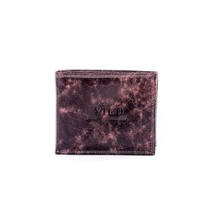 Black and brown leather wallet for a man vyobraziť