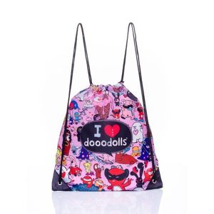 Pink backpack with a Dooodolls motif vyobraziť