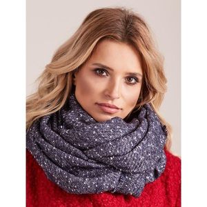 Women´s navy blue melange scarf vyobraziť