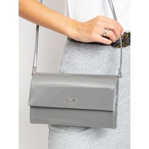 Lacquered gray clutch bag vyobraziť