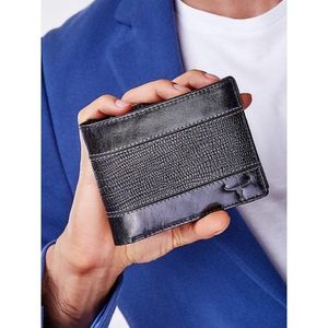 Black wallet with an embossed insert vyobraziť